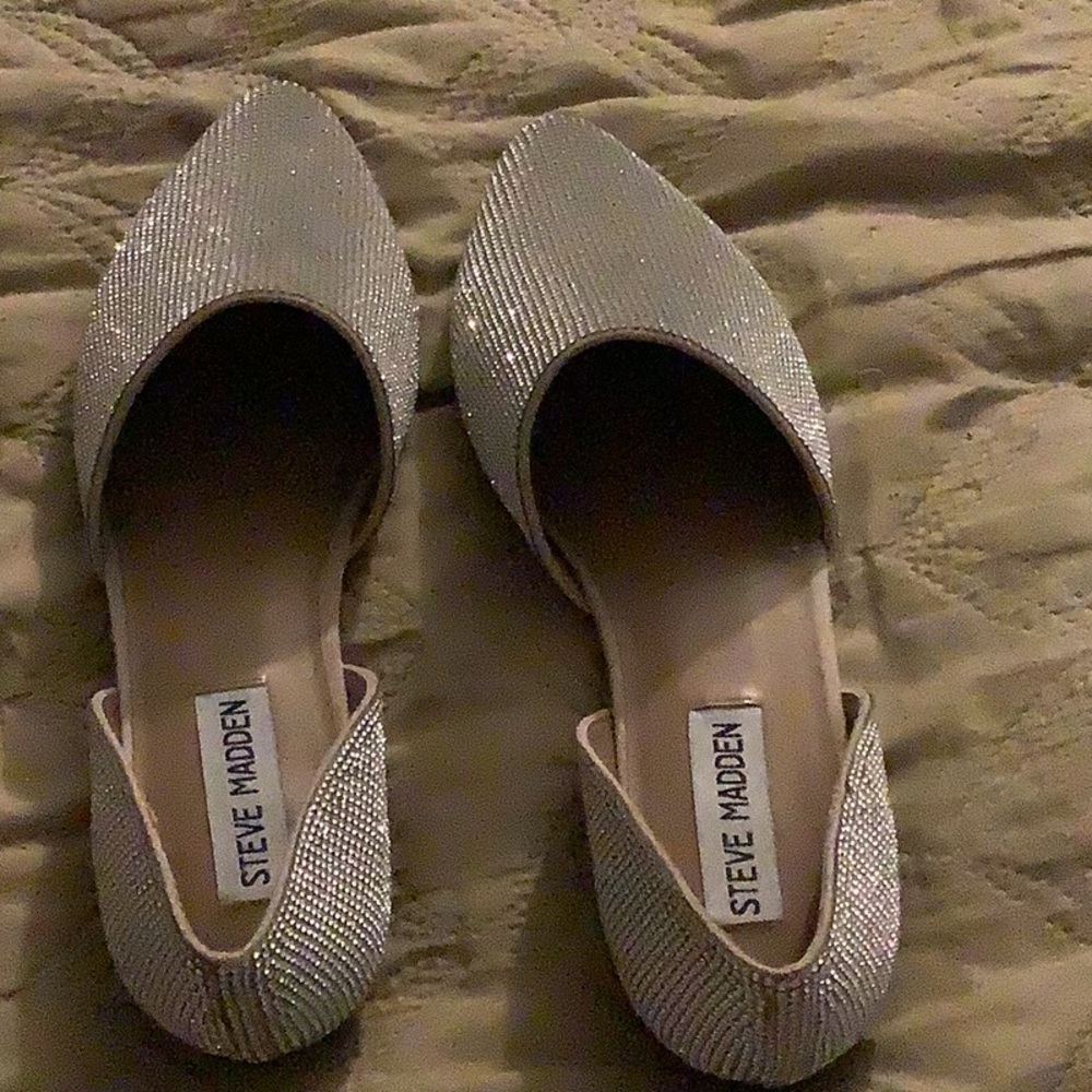 Silver sparkly shoes